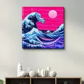 Wallity Dekorativna slika na kaljenom staklu, 50x50cm, Šarena