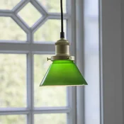 PR Home viseča luč August, zelena, O 15 cm - Dnevna soba/jedilnica - Dizajn - zelena, zlata - Steklo