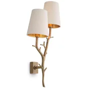 Casa Padrino luxury double wall lamp vintage brass/cream 28 x 17 x H. 60 cm - Living room wall lamp - Hotel lights - Luxury lights - Luxury wall lights - Luxury interior - Luxury quality