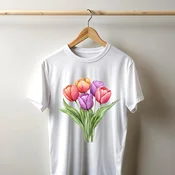 Camiseta Majica sa štampanim printom Cam 956, Unisex, Bela