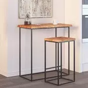 Stolna ploca 70x60x2,5 cm pravokutna bagremovo drvo živi rub