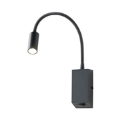 Redo 01-1194 - LED fleksibilna lampica HELLO LED/3W/230V crna