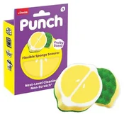 Gobica za pomivanje posode, fleksibilna, VILEDA Punch Scrub `n` Flex, limona