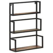 Zidna polica 60 x 20 x 85 cm od masivnog obnovljenog drva