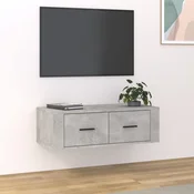 Vidaxl vidaXL Stenska TV omarica betonsko siva 80x36x25 cm