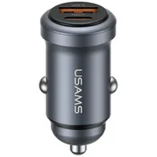 USAMS AVTO POLNILEC USAMS CC322 30W 1XUSB-A 1XUSB-C ZA TELEFONE 12 13 14