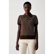 A.P.C. pletena polo ženska majica bombažna polo aline