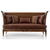 Casa Padrino Luxury Baroque Leather Sofa Brown - Magnificent Baroque Style Sofa with High-Quality Genuine Leather - Luxury Living Room Furniture in Baroque Style - Baroque Leather Furniture