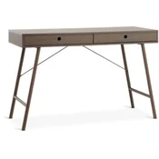 Radni sto LINDVED 48x120 2 fioke tamni hrast boja
