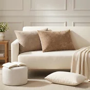 vidaXL Prevleka za blazino 2 kos HEERLEN Krem 50 x 70 cm