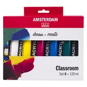 Talens Akrilne barve Amsterdam za učilnice 6 x 120 ml