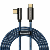 Baseus Legend Mobile Game kutni kabel USB Type-C – USB Type C 100W 5A 2m (CACS000703): plavi