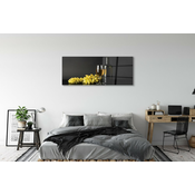 tulup.si Slika na akrilnem steklu Steklenica vina sadja 140x70 cm 4 obešalnika