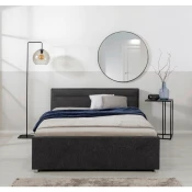 Livetastic OBLAZINJENA POSTELJA 140 cm  x 200 cm , les, kovina, umetna masa, tekstil antracit