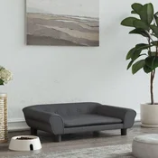 Vidaxl vidaXL Pasja postelja, temno siva, 70x48x22 cm, žamet