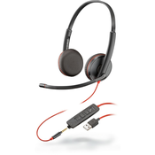 Slušalice s mikrofonom Plantronics - Blackwire C3225 USB-A, crne