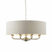 Endon 99152 - Luster na lancu HIGHCLERE 8xE14/40W/230V siva/matni hrom