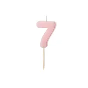 shumee Rojstnodnevna svečka številka 7, roza, 5,5 cm