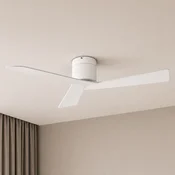 Stropni ventilator Lucande Ventoro, premer 132 cm, bel, kovina - Dnevna soba/jedilnica - Sodobni