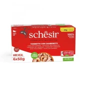 Schesir Complete&Balanced konzerva za macke Multipack - Tuna i škampi želeu 85g