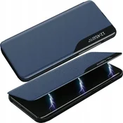 HURTEL Elegantni ovitek za iPhone 13 Pro iz eko usnja, moder, z naslonom za roke