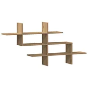 Vidaxl Stenska polica artisian hrast 124,5x18x60,5 cm inženirski les