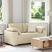 vidaXL vidaXL Dvosedežna garnitura Krem 120 cm iz blaga, (22054427)