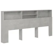 Vidaxl Vzglavna omarica betonsko siva 220x19x103,5 cm