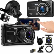 Avtomobilska kamera snemalnik videoposnetkov spredaj in zadaj kamera za vzvratno vožnjo Full HD