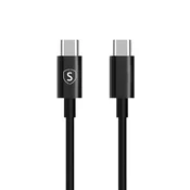 Sign Kabel za hitro polnjenje USB-C na USB-C 60W, 3A, PD, 0,25m - črn