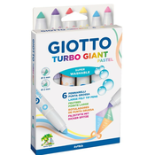Flomasteri Giotto Turbo Giant - Pastel, 6 boja