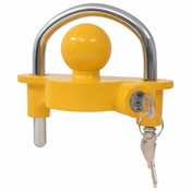 shumee Ključavnica za prikolico z 2 ključema jeklo in aluminij rumena