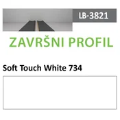 Profil Zidni MDF Završni LB-3821-B Soft Touch White (734) 2800x116x18mm ( 026-138 )