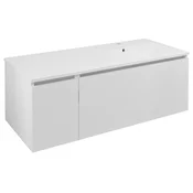 LOREA omarica z umivalnikom 121x46x51,5 cm (30+90 cm), desna, bela mat - Bela mat barva - 121x46x51,5 cm - Sapho - LOREA - 24 - MDF/laminat - 1210 - 460 - 515 - 14
