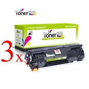 Toner123 Komplet Canon 725 / 3484B002 / CRG-725 / LBP-6000, LBP-6020, LBP-6030 / MF-3010 kompatibilni tonerji (3) - 3 × črna