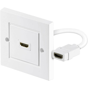 hdmi-adapter za stensko vtičnico za 1 priključek, ženski HDMI-konektor/ž. HDMI-konektor