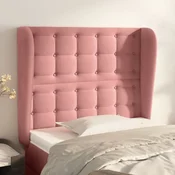 Vidaxl vidaXL Vzglavnik s krilci roza 93x23x118/128 cm žamet