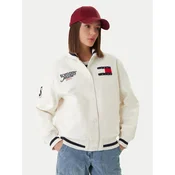Tommy Jeans Bomber jakna DW0DW22585 Bela Relaxed Fit