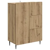 Vidaxl Strani šal Artisan hrast 66 x 34,5 x 92 cm Inženirski les