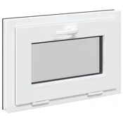 Vidaxl Okno za klet RISOR 60 x 40 cm PVC in steklo Antracit