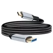 LINQ LinQ, Kabel Video DisplayPort na USB-C 4K 60Hz 1,8 m za računalnike in tablice, Črna, (5000191870)