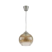 Brilagi - LED luster na sajli GLASS 1xE27/60W/230V precnik 18 cm srebrna/dimno-smeda