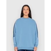Rusty Two Timer Panelled Crew Fleece Sweater glacier lake