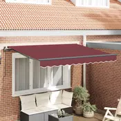 Skrovita tenda Tamno crvena 250 x 200 cm tkanina