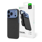 Titan AmazingThing Titan Max Lens maska za iPhone 18 Pro Max, aramidna vlakna, pokrov kamere, MagSafe - plava