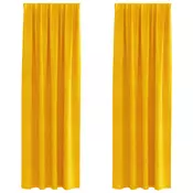 Zavjese za zamracivanje 2 pcs Žuta 140 x 245 cm Baršun