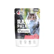 Vlažna hrana za mačke VETEXPERT Raw Paleo Adult Sterilised Pork - 100g