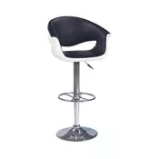 Barska stolica 115x60 cm bela/crna/hrom