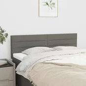 vidaXL Posteljno vzglavje temno siva 144x5x78/88 cm blago