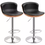 Homestar Set barskih stolov 2 kosa 46x535x85-106 cm črna
